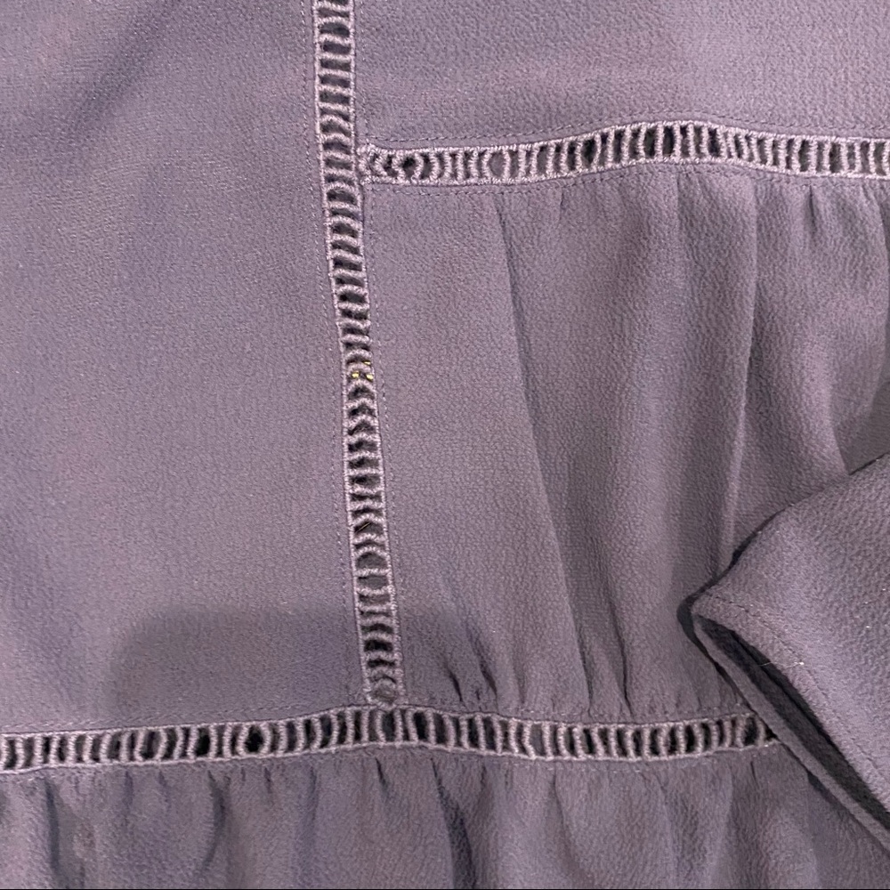 Harlowe & Graham Tiered Ruffle HiLo Cutout Blouse - Picture 4 of 7